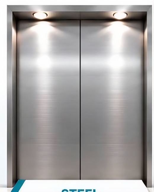 Steel landing and car door